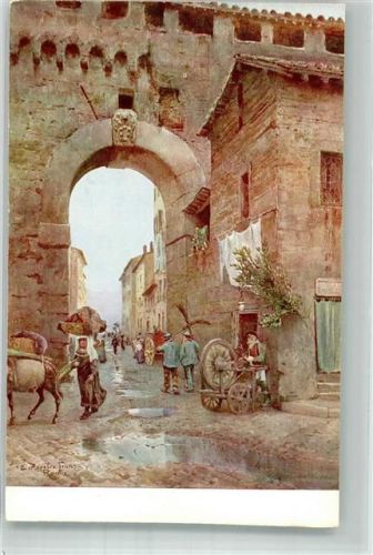 Roma sign. Roesler, F. Un arco del Corridoio di Borgo
