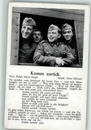 Text des Liedes Komm zurück von Ralph Siegel/Olivieri Verlag Robert Franke 107
