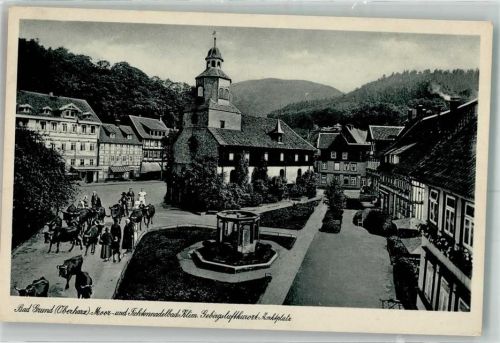 Bad Grund Kirche Marktplatz Kuhherde