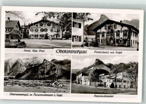 Oberammergau Hotel Alte Post Pilatushaus m. Kofel Passionstheater
