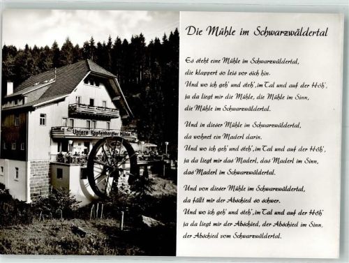 75399 W7267 Kapfenhardt Foto AK Gasthaus Pension Untere Kapfenhardter Mühle Gedicht