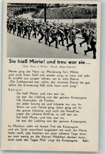 Text des Liedes Sie hieß Marie und treu war sie... von Richter/Wiga-Gabriel Verlag Böttger Nr. 59