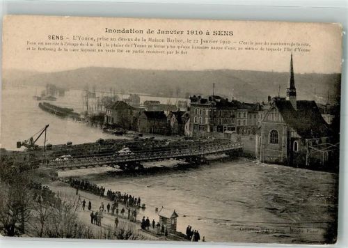 Sens 1910 Hochwasser Januar 1910