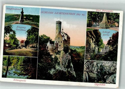 Lichtenstein Schloss Lichtenstein Denkmal Hauff Geol. Pyramide Forsthaus Olga- Höhle