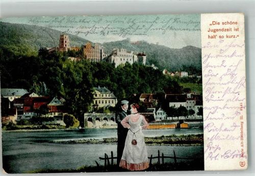 Heidelberg 1903 Schloss Dienstmädchen P.E. Serie Alt-Heidelberg II. 8145