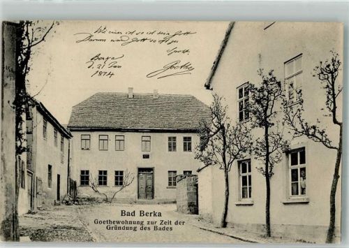 Bad Berka 1912 Goethe- Wohnung