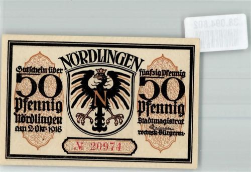 Nördlingen 1918 50 Pfennig