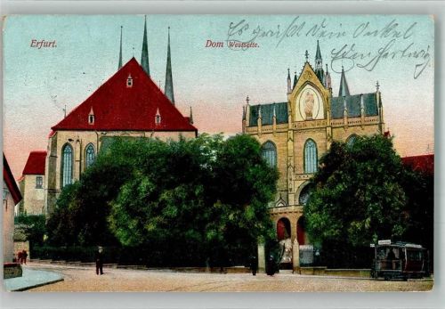 Erfurt 1910 Dom Straßenbahn