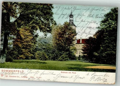 Sommerfeld 1905 Schloss mit Park