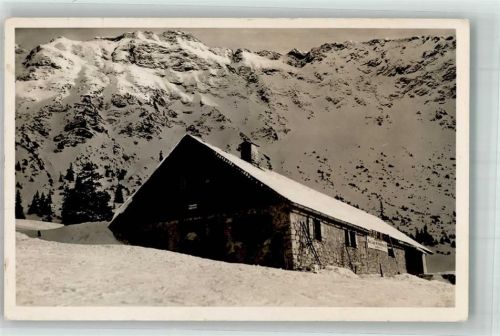 Oberjoch 1942 Berhütte an der Wiedhag Alpe Mit Iseler Feldpost WK II Nachr.-Ers.-Abtl. 5