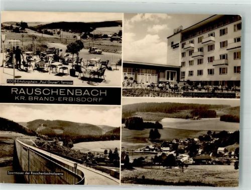 Rauschenbach 1971 Hotel FDGB Erholungsheim Paul Grüner Taslsperre