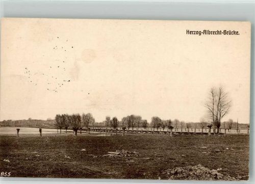 1916 Herzog-Albrecht-Brücke in Einsdijk Belgien Feldpost WK I 3. Garde-Inf.-Div. Ort lt. Recherche