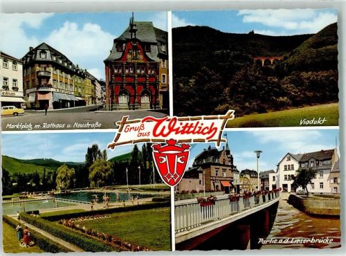 Wittlich Marktplatz Rathaus Neustraße Schwimmbad Viadukt Lieserbrücke