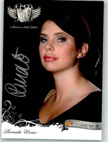 Leipzig 2007 Beidseitiges Portrait mit Autogramm der Handballspielerin Renate Urne des HC Leipzig