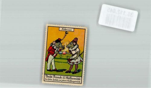 Ludwigsburg Aecht Franck mit der Kaffemühle Februar Maus vermenschlicht