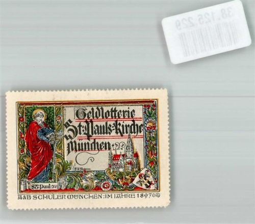 München Geld-Lotterie St. Pauls Kirche A.u.B. Schuler