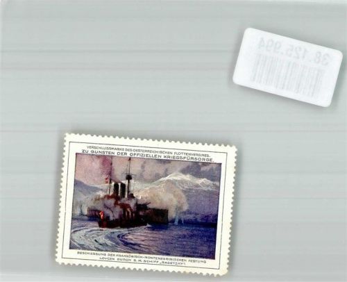 WK I Marine Beschießung d. Französischen Montenegrinischen Festung Lovcen d. S.M. Schiff Radetzky