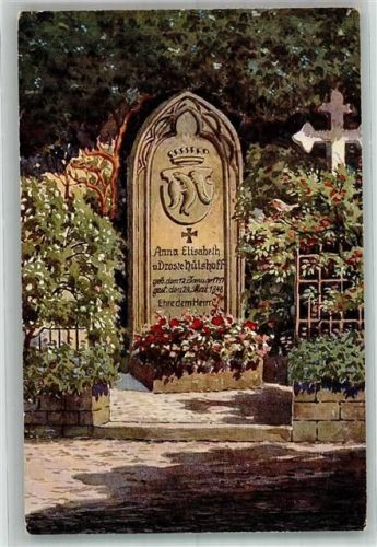 Meersburg Grabstätte d. Freiin Anna Elisabeth v. Droste Hülshofff Bodenseeverlag Ravensburg Nr. 1547