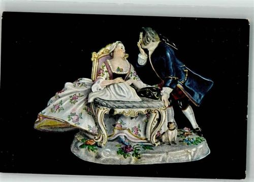 1944 Figurenensemble Reifrockdame und Herr von Kändler aus Meissner Porzellan