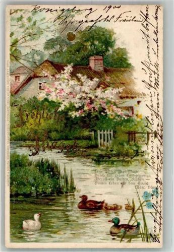 1900 Pfingsten Sonnenschein Postkarte Serie XIV 99115