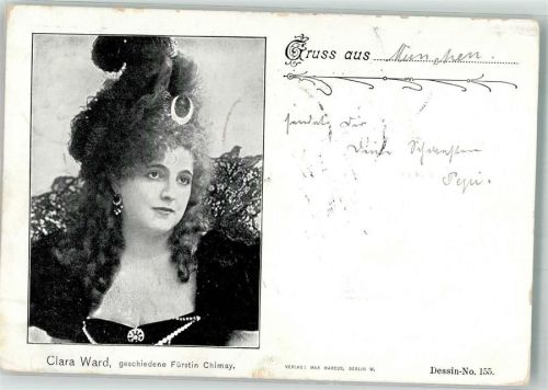 1898 Portrait von Clara Ward geschiedene Fürstin Chimay