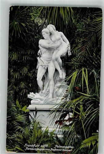 Frankfurt 1912 Perseusgruppe von Prof. Kampert im Palmengarten Verlag Trinks & Co.