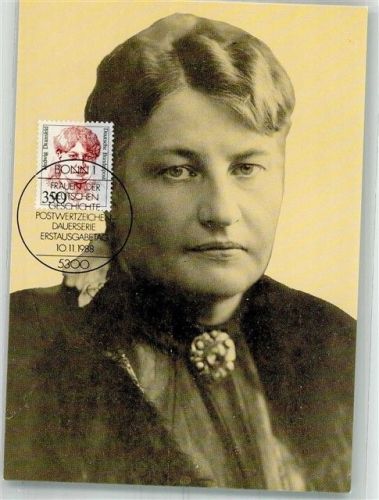 Bonn 1988 Portrait von Hedwig Dransfeld Maximumukarte Ort lt. Sonderstempel Erstausgabe