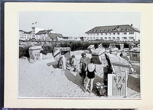 Duhnen Foto montiert auf Karton Strandleben Fotograf Otto Schulze