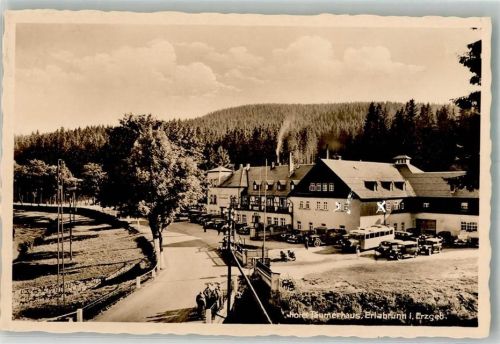 Erlabrunn 1936 Omnibus Auto Hotel Täumerhaus