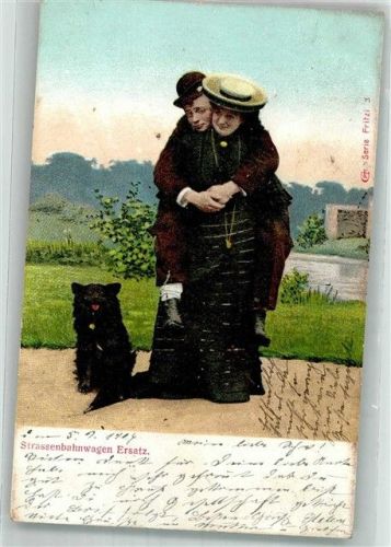 1904 Humor Straßenbahnwagen Ersatz Spitz CPF Serie Fritzi 3