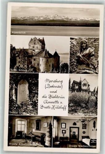 Meersburg Annette v. Droste Hülshoff Altes Schloss Droste Denkmal Droste Grab