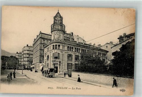 Toulon 1915 Pferdestraßenbahn Postamt