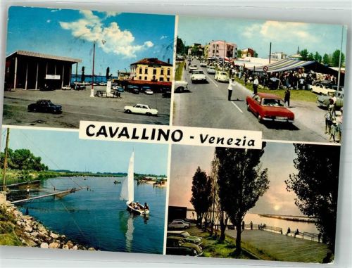 Cavallino 1966 La Piazza S.M. Elisabeth Marktszene Auto