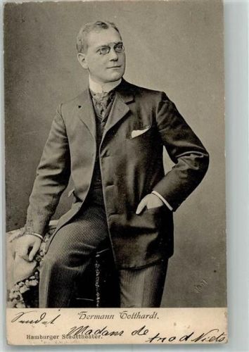 Hamburg 1904 Portrait von Hermann Gotthard am Hamburger Stadttheater Knackstedt & Näther