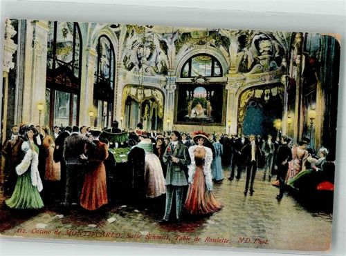 Monte Carlo Kasino Roulettetisch im Saal Schmitt Verlag Louis Glaser