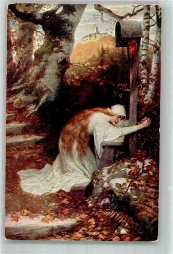 1915 sign. Leeke Gebet Frau