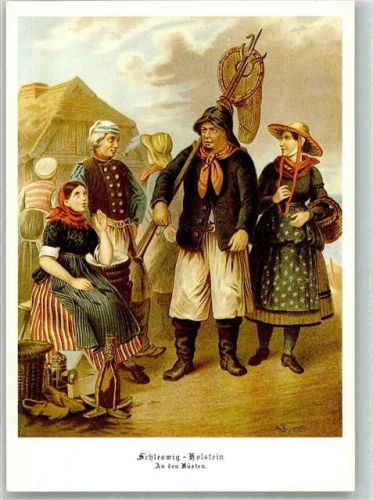 sign. Kretschmer, Albert Fischer in der Tracht aus Schleswig-Holstein