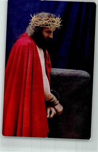 Oberammergau 1922 Passionsspiele Jesus an der Geißelsäule Serie V No. 28 Fotograf Traut