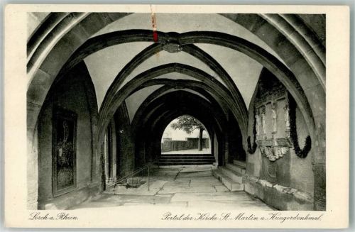 Lorch Portal der Kirche St. Martin u. Kriegerdenkmal
