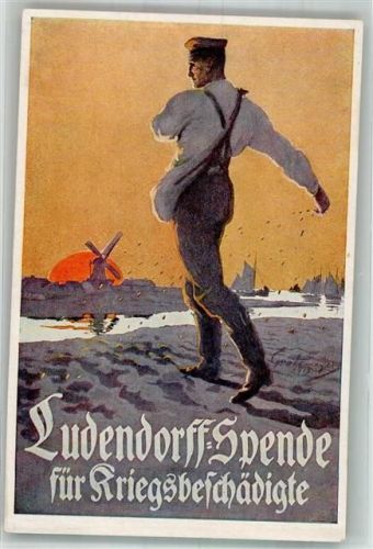 sign. Grotemeyer Fritz Ludendorff Spende für Kriegsbeschädigte