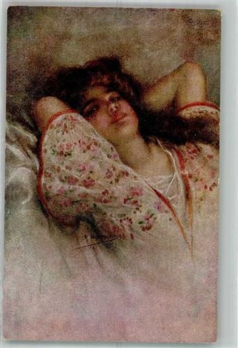 1919 Liebesträume Junge träumende Frau Poesie / Liebe