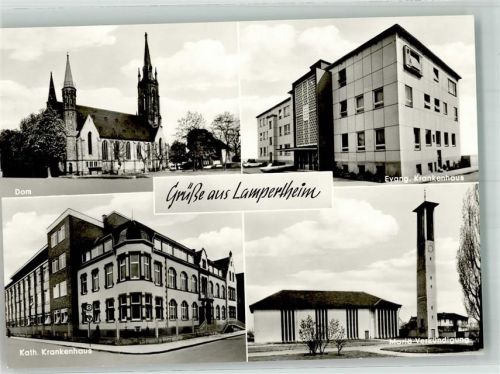 Lampertheim Dom des Rieds Ev. Krankenhaus Kath. Krankenhaus Kirche Mariä Verkündigung