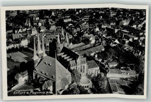 Erfurt 1941 Fliegeraufnahme der Stadt mit Domkirche St. Marien und Severikirche