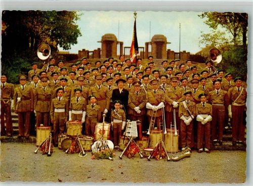 Mouscron Veteranen-Militärorchester in Uniform Fotograf Parmentier