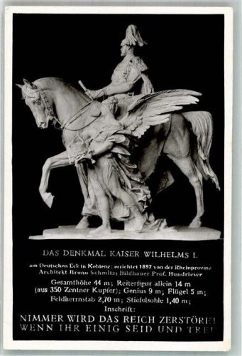 Koblenz Denkmal am Deutschen Eck v. Prof. Hundrieser