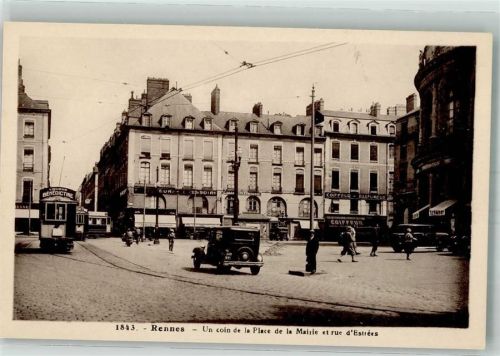 Rennes Auto Geschäft Straßenbahn Place de la Mairie