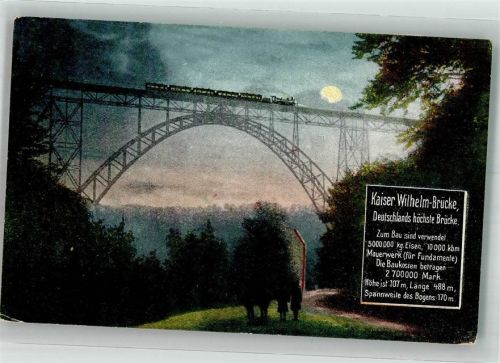 Müngsten Kaiser-Wilhelm-Brücke im Mondschein