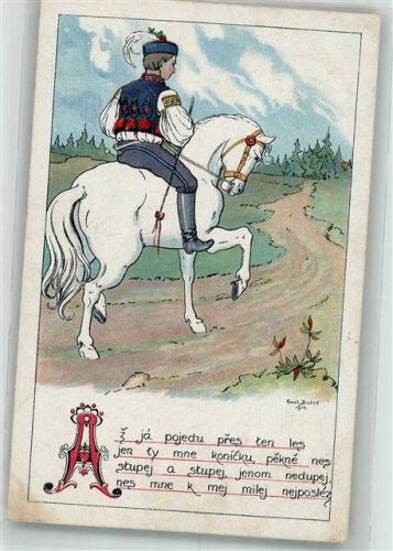1921 sign. Busek Kanst. Mann in Tracht Schimmel