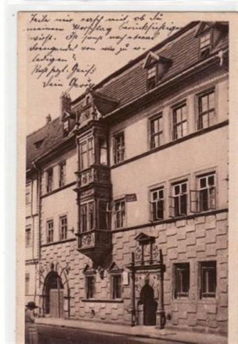 Erfurt Erfurt mit Johannesstraße und Haus zum Stockfisch gelaufen 1928. An den Ecke n leichte Abdrücke vom Album. Gute Erhaltung.