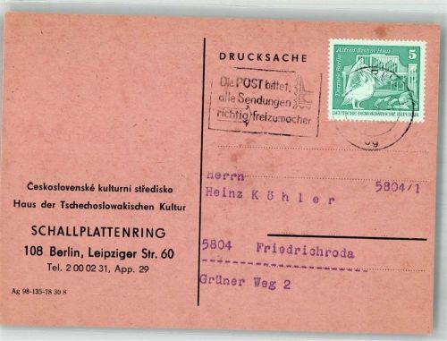 Berlin Mitte Schallplattenring Haus d.Tschechischen Kultur